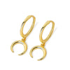 Fashion Stacked Crescent Moon Earrings In 925 Sterling Silver Simple Mixed Design For Women