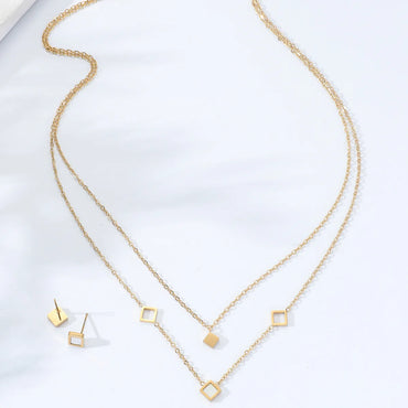 201 Stainless Steel 18K Gold Plated Simple Style Geometric