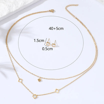 201 Stainless Steel 18K Gold Plated Simple Style Geometric