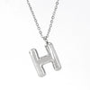 Fashion Stainless Steel And Titanium Steel Chubby Bubble Letter Necklace With Polishing Treatment And Cross Chain