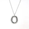 Fashion Stainless Steel And Titanium Steel Chubby Bubble Letter Necklace With Polishing Treatment And Cross Chain