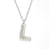 Fashion Stainless Steel And Titanium Steel Chubby Bubble Letter Necklace With Polishing Treatment And Cross Chain