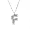 Fashion Stainless Steel And Titanium Steel Chubby Bubble Letter Necklace With Polishing Treatment And Cross Chain