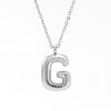 Fashion Stainless Steel And Titanium Steel Chubby Bubble Letter Necklace With Polishing Treatment And Cross Chain