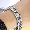 Fashion Stainless Steel And Titanium Steel Necklace And Bracelet With Geometric Pattern And Polish Finish For Unisex