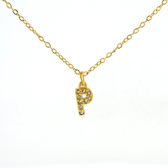 Fashion Stainless Steel And Titanium Steel Necklace With Diamond And Letter Pattern For Unisex