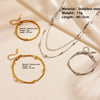 Fashion Stainless Steel And Titanium Steel Round Bead Necklace And Bracelet With Love Water Drops Bell Pattern