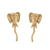Fashion Stainless Steel Animal Long Nose Elephant Earrings Electroplating Color Retention