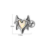 Fashion Stainless Steel Animal Zodiac Shaped Piercing Earrings With Polish Finish