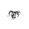 Fashion Stainless Steel Animal Zodiac Shaped Piercing Earrings With Polish Finish
