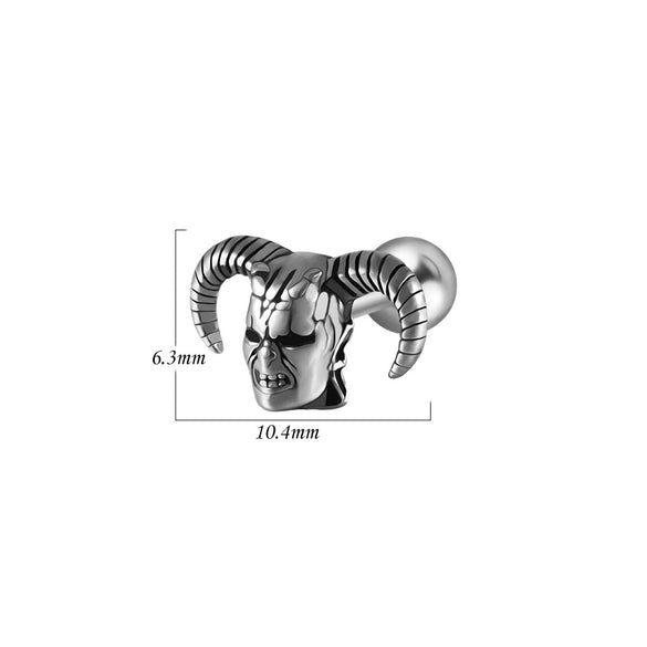 Fashion Stainless Steel Animal Zodiac Shaped Piercing Earrings With Polish Finish