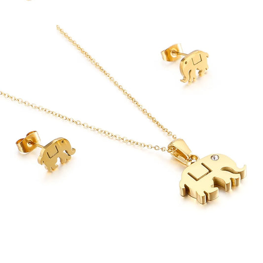 Titanium Steel 18K Gold Plated Animal