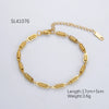 Fashion Stainless Steel Bracelet With Embossed Flower Cuban Chain And Geometric Pattern Electroplated For Men And Women