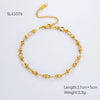 Fashion Stainless Steel Bracelet With Embossed Flower Cuban Chain And Geometric Pattern Electroplated For Men And Women