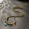 Fashion Stainless Steel Electroplated Jewelry Set With Snake Bone Chain For Women