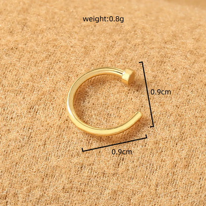 Nose Rings & Studs Fashion Printing 304 Stainless Steel Plating