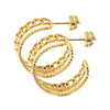 Fashion Stainless Steel Geometric Cut Out Earrings For Women Electroplated