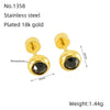 Fashion 316L Stainless Steel Geometric Electroplated Women's Earrings