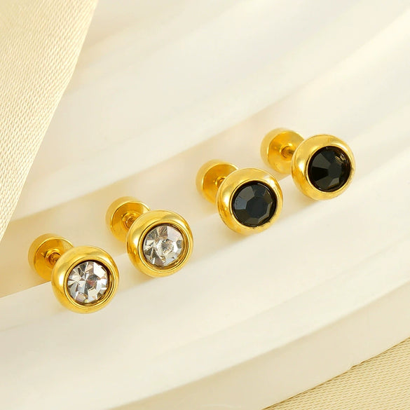 Fashion 316L Stainless Steel Geometric Electroplated Women's Earrings