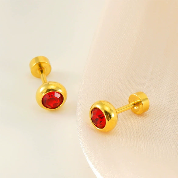 Fashion 316L Stainless Steel Geometric Electroplated Women's Earrings