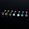 Fashion Stainless Steel Geometric Flash Tongue Ring Piercing Jewelry