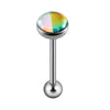Fashion Stainless Steel Geometric Flash Tongue Ring Piercing Jewelry