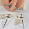 Fashion Stainless Steel Geometric Pistol Straight Rod Ear Studs With Polishing For Unisex