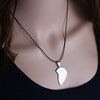 Fashion Stainless Steel Heart Pendant Necklace Set For Couples Electroplated Chain Necklace Gift