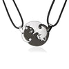 Fashion Stainless Steel Heart Pendant Necklace Set For Couples Electroplated Chain Necklace Gift