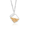 Fashion Stainless Steel Heartshaped Ing Flower Seeds Pendant Necklace With O Chain And Electroplating