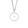 Fashion Stainless Steel Heartshaped Ing Flower Seeds Pendant Necklace With O Chain And Electroplating