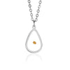 Fashion Stainless Steel Heartshaped Ing Flower Seeds Pendant Necklace With O Chain And Electroplating