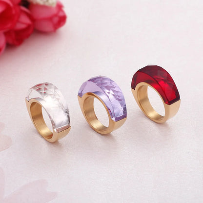 Stainless Steel 18K Gold Plated Fashion Geometric No Inlaid