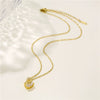 Fashion Stainless Steel Little Swan Necklace With Mixed Gem Inlay And Electroplating Design