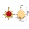 Fashion Stainless Steel Natural Stone Tiger Eye Stone Classic Eight Mans Star Element Titanium Steel Flower Pendant Electroplated 18K Gold Diy Necklace Earrings Accessories