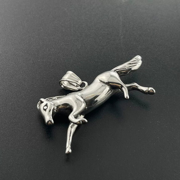 Fashion Stainless Steel Pendant Necklace Unisex Retro Style With Doll Pattern And Casting Polishing Process