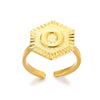 Fashion Stainless Steel Ring With Letters Numbers Text Electroplated Accessories