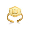 Fashion Stainless Steel Ring With Letters Numbers Text Electroplated Accessories