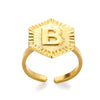 Fashion Stainless Steel Ring With Letters Numbers Text Electroplated Accessories