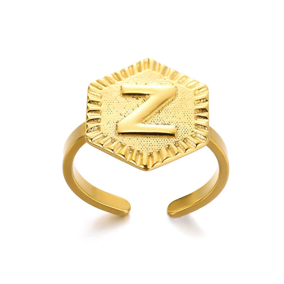Fashion Stainless Steel Ring With Letters Numbers Text Electroplated Accessories