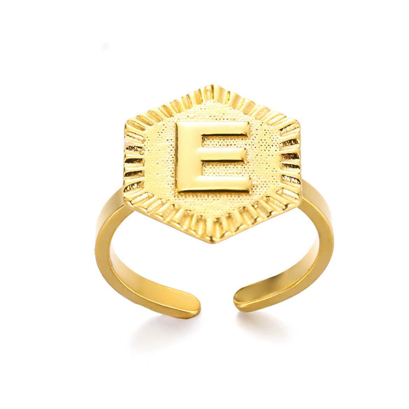 Fashion Stainless Steel Ring With Letters Numbers Text Electroplated Accessories