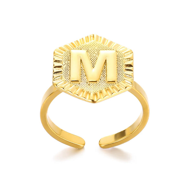 Fashion Stainless Steel Ring With Letters Numbers Text Electroplated Accessories