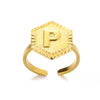 Fashion Stainless Steel Ring With Letters Numbers Text Electroplated Accessories