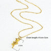 Fashion Stainless Steel Rose Flower Pendant Necklace Romantic Floral Jewelry For Women