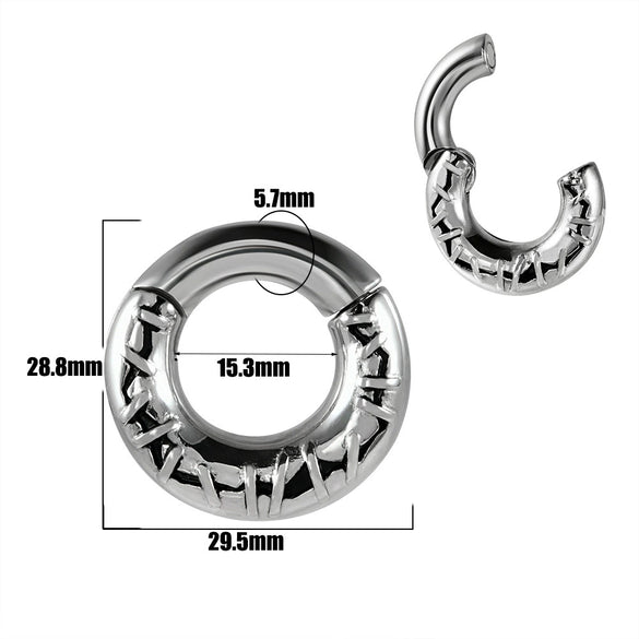 Fashion Stainless Steel Skull Totem Geometric Electroplated Auricle Earlobe Earrings