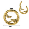 Fashion Stainless Steel Skull Totem Geometric Electroplated Auricle Earlobe Earrings