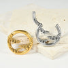 Fashion Stainless Steel Skull Totem Geometric Electroplated Auricle Earlobe Earrings