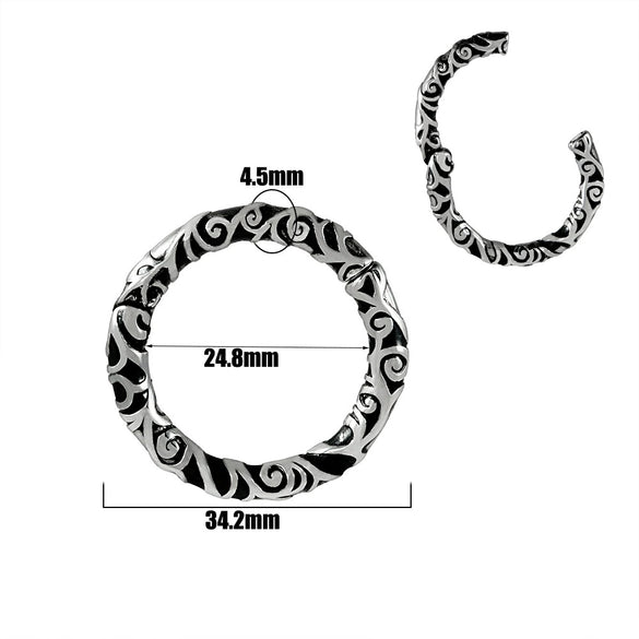 Fashion Stainless Steel Skull Totem Geometric Electroplated Auricle Earlobe Earrings