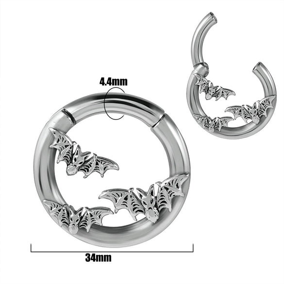 Fashion Stainless Steel Skull Totem Geometric Electroplated Auricle Earlobe Earrings
