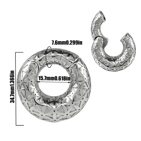 Fashion Stainless Steel Skull Totem Geometric Electroplated Auricle Earlobe Earrings